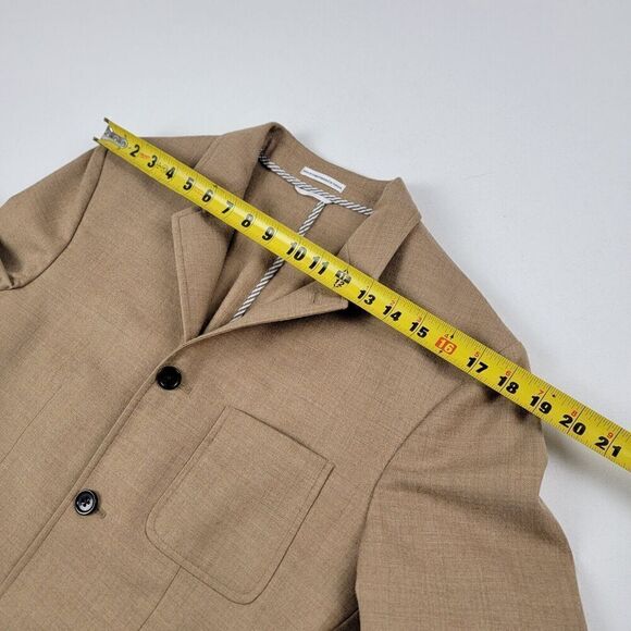 Club Monaco Beige Tan Wool Blazer Jacket Mens Size Medium Button Up - Picture 6 of 12